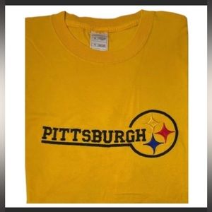 Pittsburgh Steelers Embroidered Yellow T-Shirt